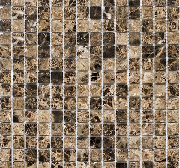 Мозаика мраморная StarMosaic Wild Stone темно-коричневая 30,5х30,5 см